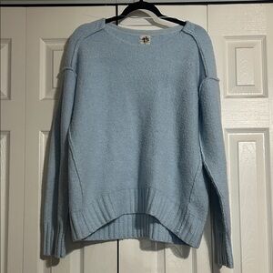 We The Free Sky Blue Crew Neck Sweater